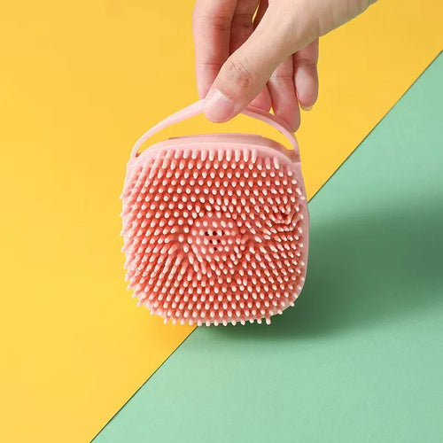 Cepillo de Baño Masajeador y Dispensador de Shampoo