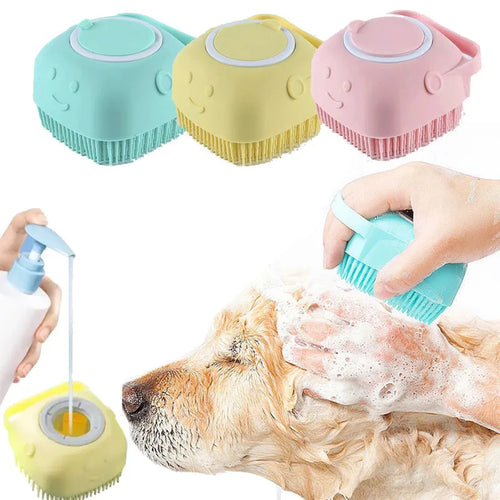 Cepillo de Baño Masajeador y Dispensador de Shampoo